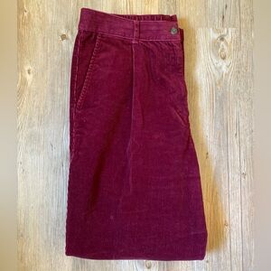 Vintage L.L. Bean Women's Burgundy Corduroy Trousers
